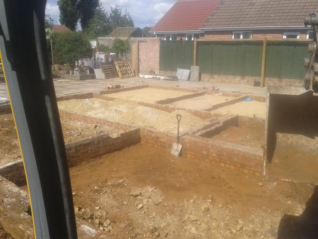 Groundwork Footings for Extentions, Conservatories, Garages, Stables & Outbuildings